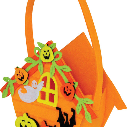 Halloween Korb Hexenhaus 14cm