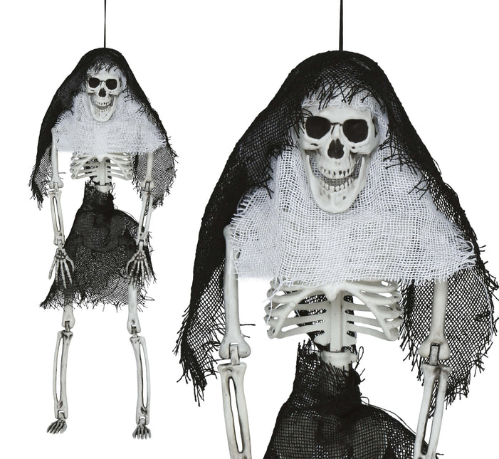 Halloween Skelett mit Kapuze 45cm