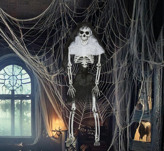 Halloween Skelett mit Kapuze 45cm