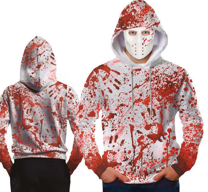 Rot Weißer Pullover mit Maske