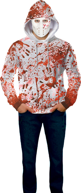 Rot Weißer Pullover mit Maske