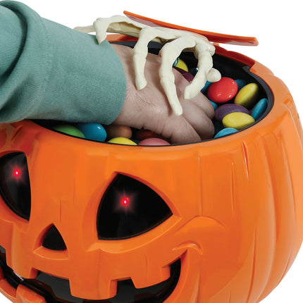 Halloween Schale Kürbis Licht, Ton und Bewegung 15cm