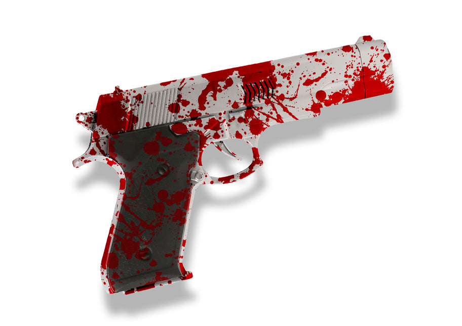 Halloween Fake Pistole mit Blut 24cm