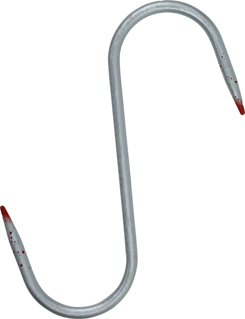Silberner Fake-Haken mit Blut 33cm