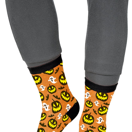 Halloween Socken Kürbis und Gespenster