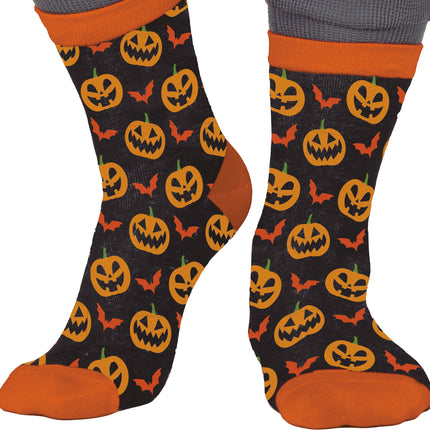 Halloween Socken Kürbis