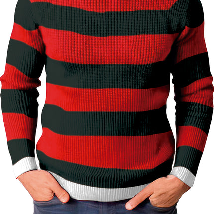 Halloween Pullover Rot Schwarz Killer
