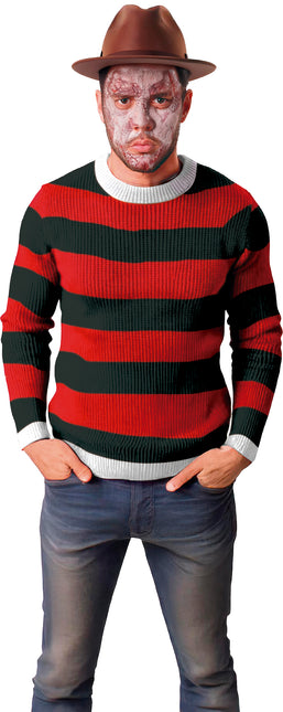 Halloween Pullover Rot Schwarz Killer
