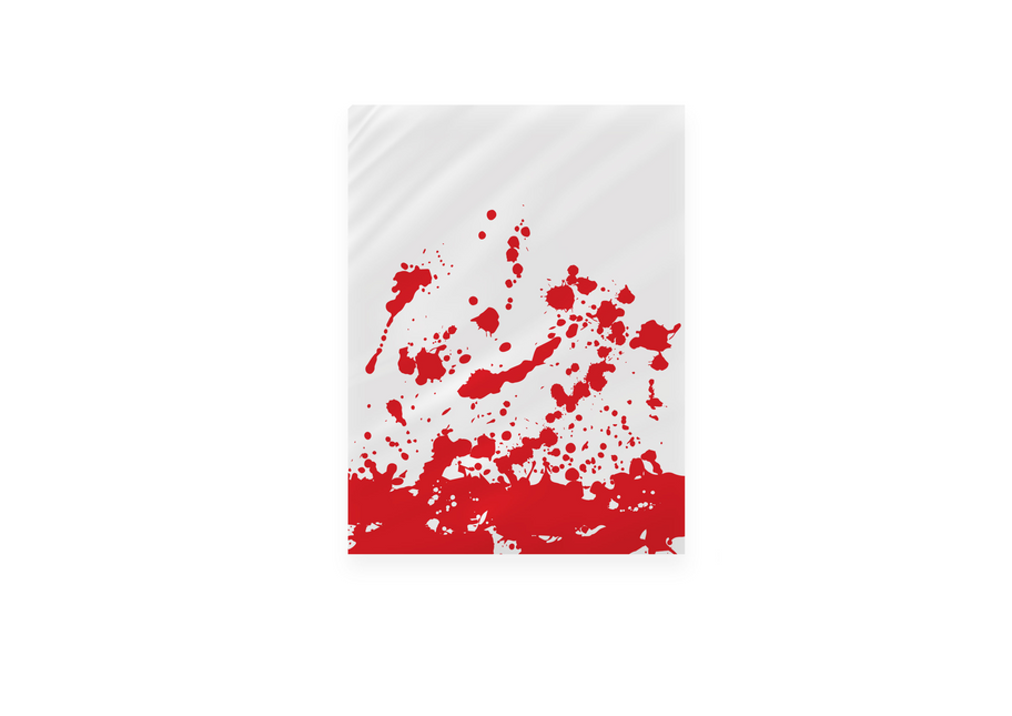 Halloween Süßigkeiten Tasche Transparent Mit Blut 22cm 20Stk