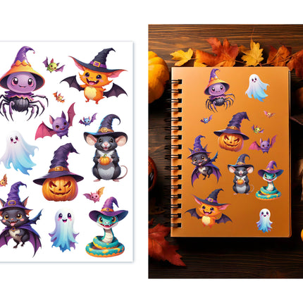 Halloween Aufkleber Bunt