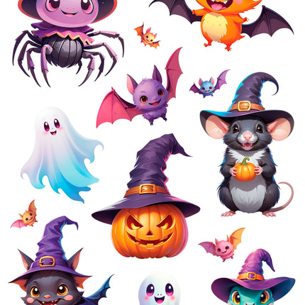 Halloween Aufkleber Bunt