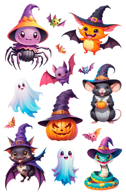 Halloween Aufkleber Bunt