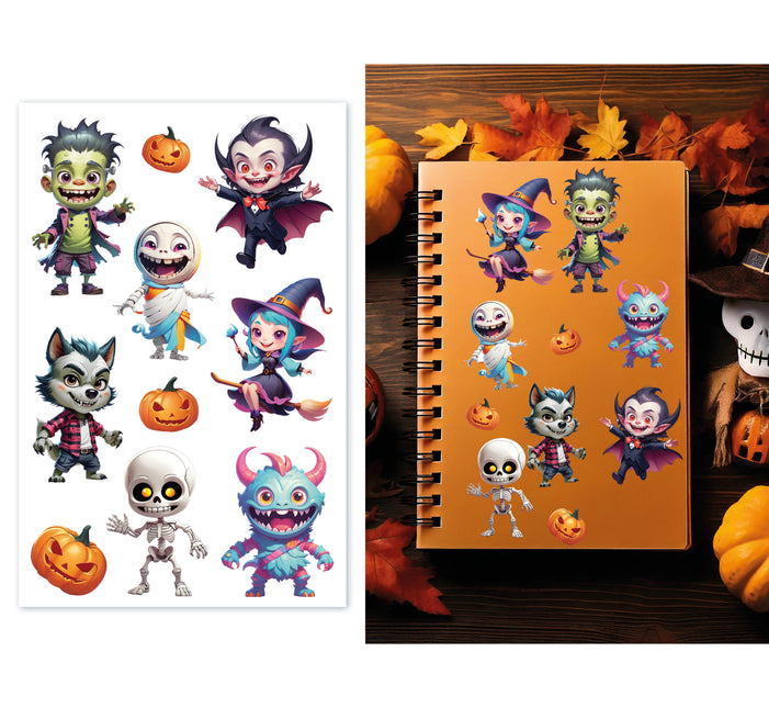 Halloween Aufkleber Monster