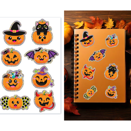 Halloween Aufkleber Kürbis