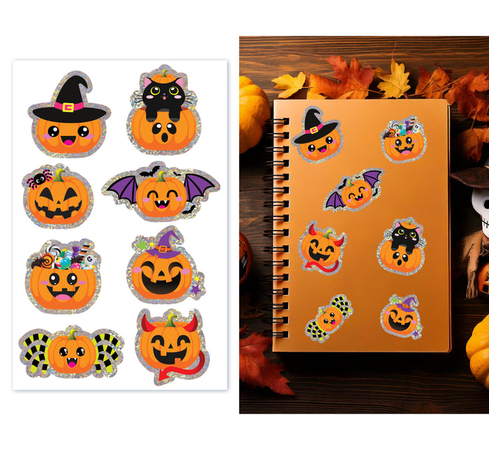 Halloween Aufkleber Kürbis