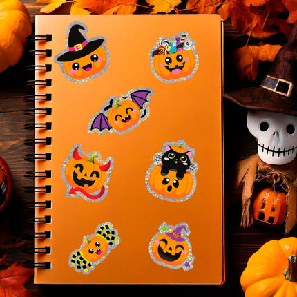 Halloween Aufkleber Kürbis