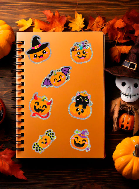 Halloween Aufkleber Kürbis