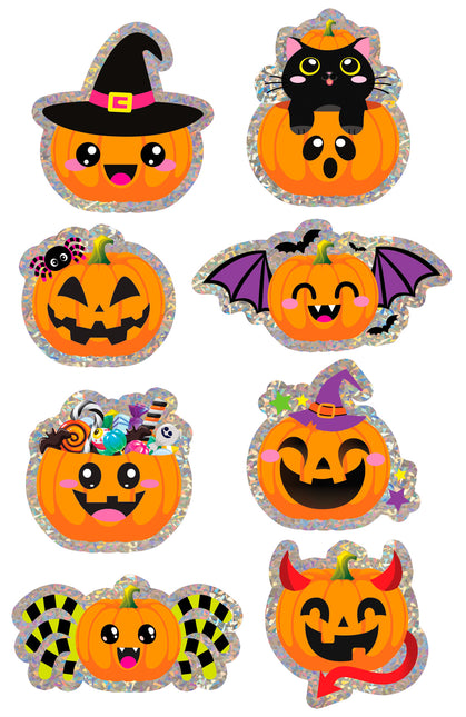 Halloween Aufkleber Kürbis
