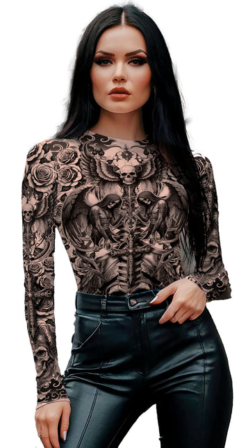 Nacktes Shirt Tattoo Effekt