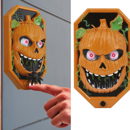 Halloween Türklingel Kürbis mit Licht, Ton und Bewegung