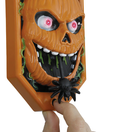 Halloween Türklingel Kürbis mit Licht, Ton und Bewegung