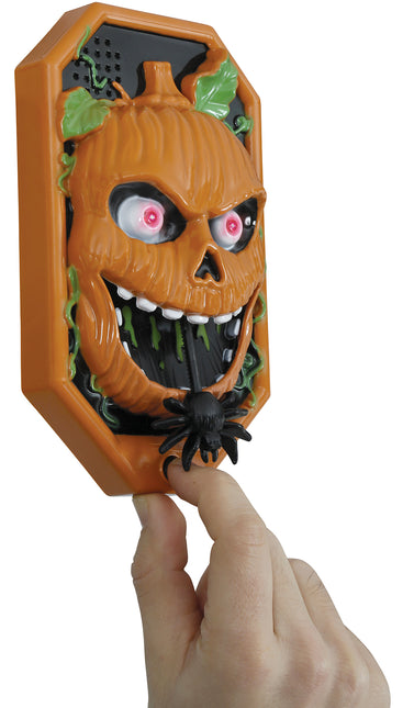 Halloween Dekoration Türklingel Kürbis mit Licht, Ton und Bewegung
