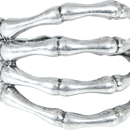 Halloween Armband Silber Skelett Hand