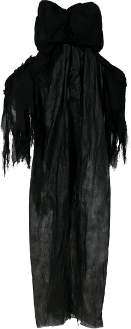 Halloween Puppe Skelett Schwarz Zwei Schädel mit Licht und Sound 1,7m