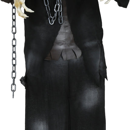 Halloween Puppe Zombie mit Licht, Sound und Bewegung 1,7m
