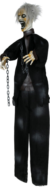 Halloween Puppe Zombie mit Licht, Sound und Bewegung 1,7m