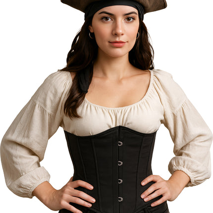 Schwarzes Korsett Damen Spitze