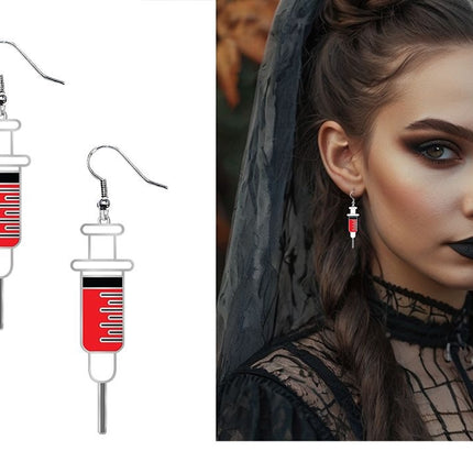 Halloween-Ohrringe spritzen
