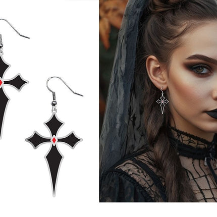 Halloween-Ohrringe mit Kreuzen