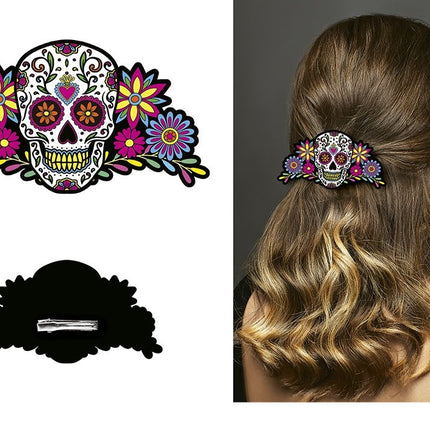 Halloween Haarclip Catrina