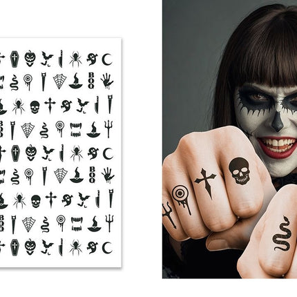Halloween-Tattoo-Imitat im Gothic-Stil