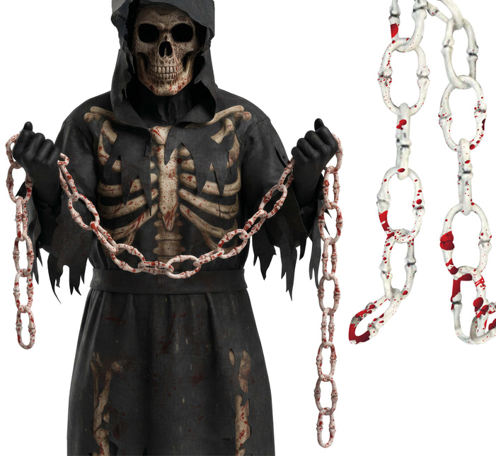 Halloween-Kette „Knochen“, 1 m