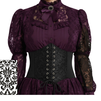 Zwart Corset Glanzend