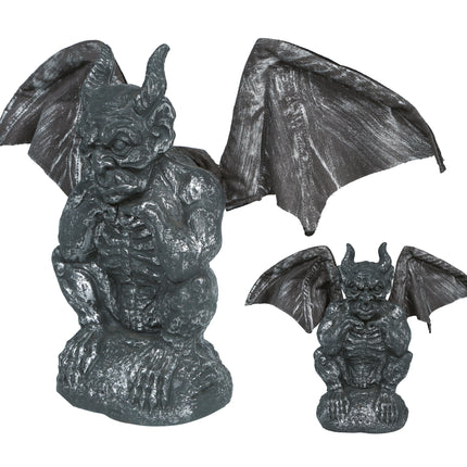 Graue Wasserspeierfigur, 30 cm