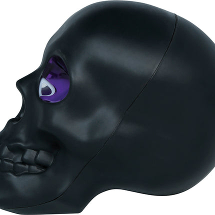 Halloween-Totenkopf, schwarz, geräuchert, 16 cm