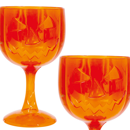 Oranje Wijnglas Pompoen 18cm