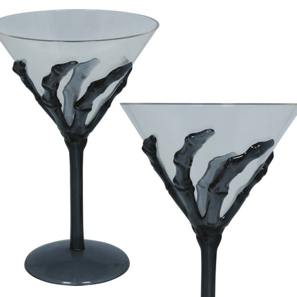 Zwart Wijnglas Hand 18cm