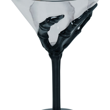 Zwart Wijnglas Hand 18cm