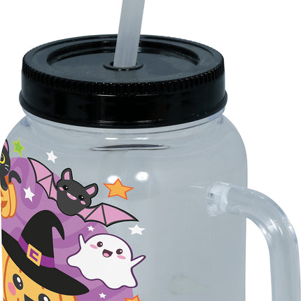 Halloween Beker Pompoen Met Rietje