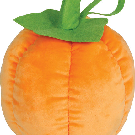 Halloween-Kuscheltier: Orangefarbener Kürbis, 18 cm