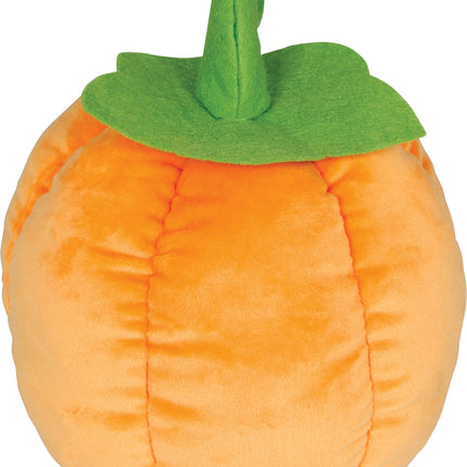 Halloween-Kuscheltier: Orangefarbener Kürbis, 18 cm