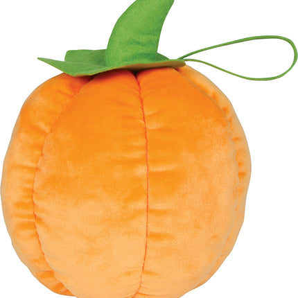 Halloween-Kuscheltier: Orangefarbener Kürbis, 18 cm