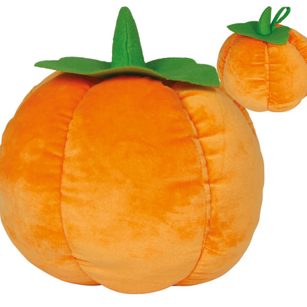 Halloween-Kuscheltier: Orangefarbener Kürbis, 25 cm