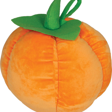 Halloween-Kuscheltier: Orangefarbener Kürbis, 25 cm
