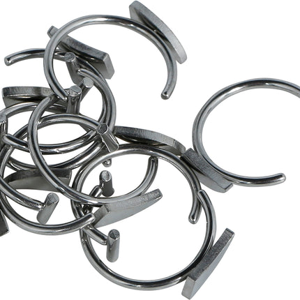 Silbernes Fake-Piercing im Gothic-Stil, 2er-Set