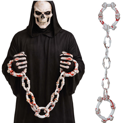Halloween-Handschellen „Knochen“ 55 cm